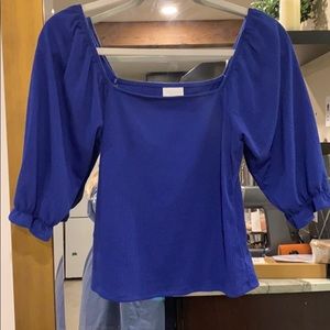 Nordstrom 3/4-length blue top